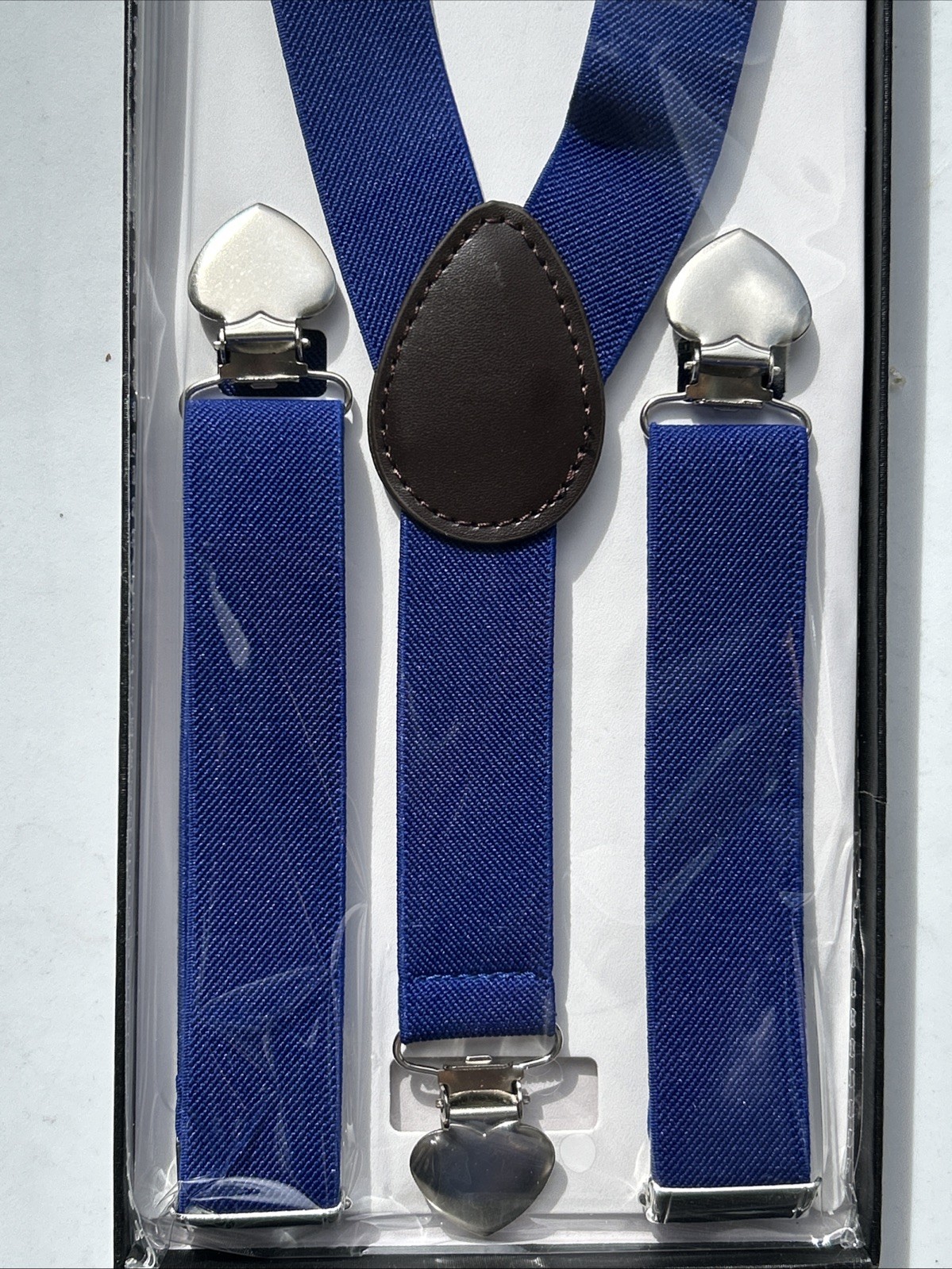 Boys Royal Blue Matching Bow Tie Suspender Set Kids Unisex Dress Up Wedding