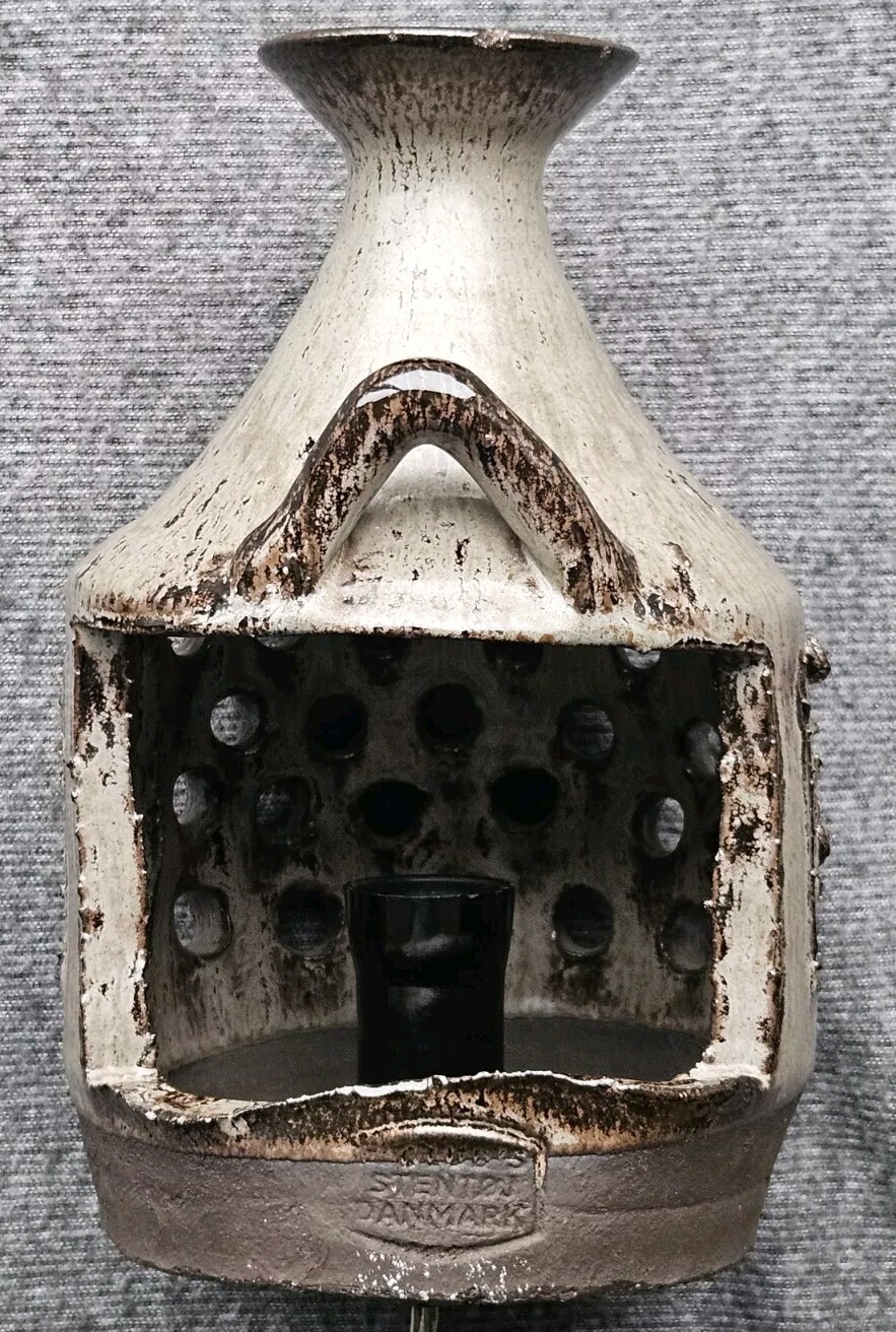 A Pair of Lovemose Danish brutalist Stoneware Vintage Wall Lights