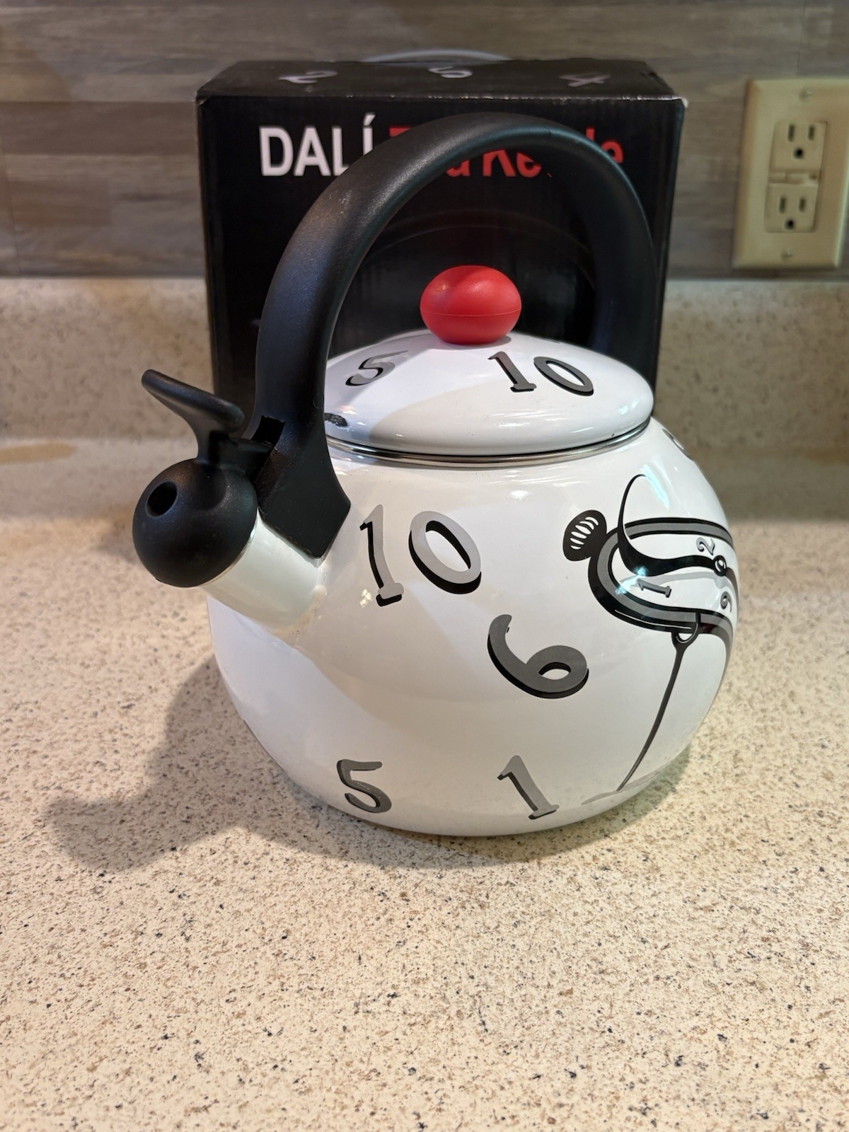 Rare SALVADOR DALI Melting Clock Tea Kettle In Original Box