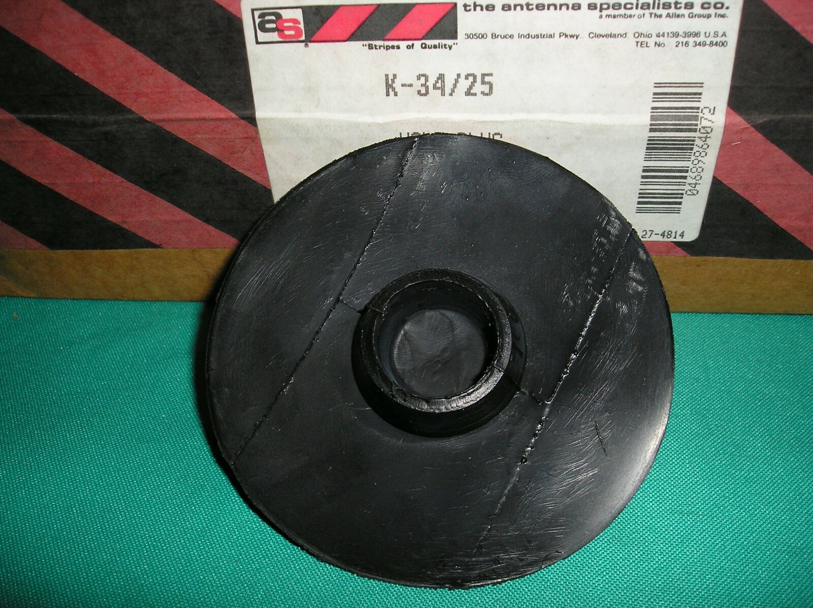 ANTENNA SPECIALISTS - 1-5/16 RUBBER HOLE PLUG  K-34