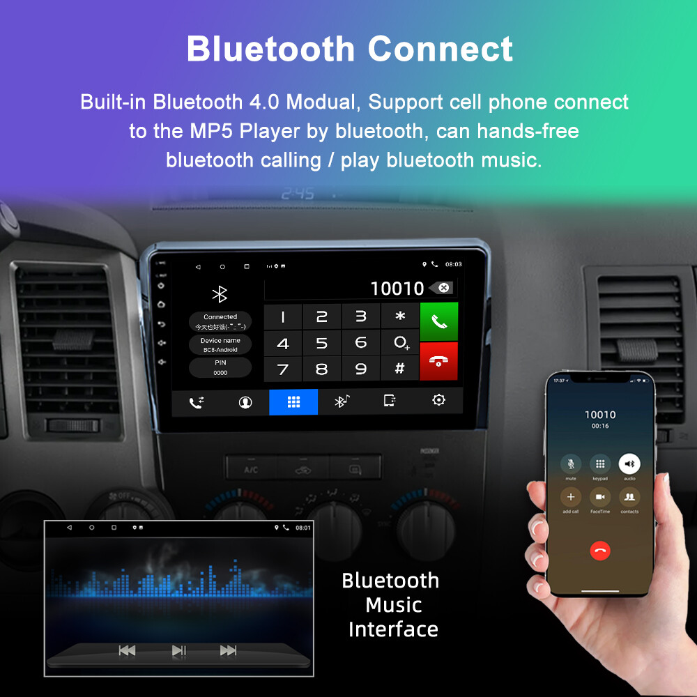 Apple Carplay Car Stereo GPS Radio For Toyota Tundra 2007-2013 Sequoia 2008-2019