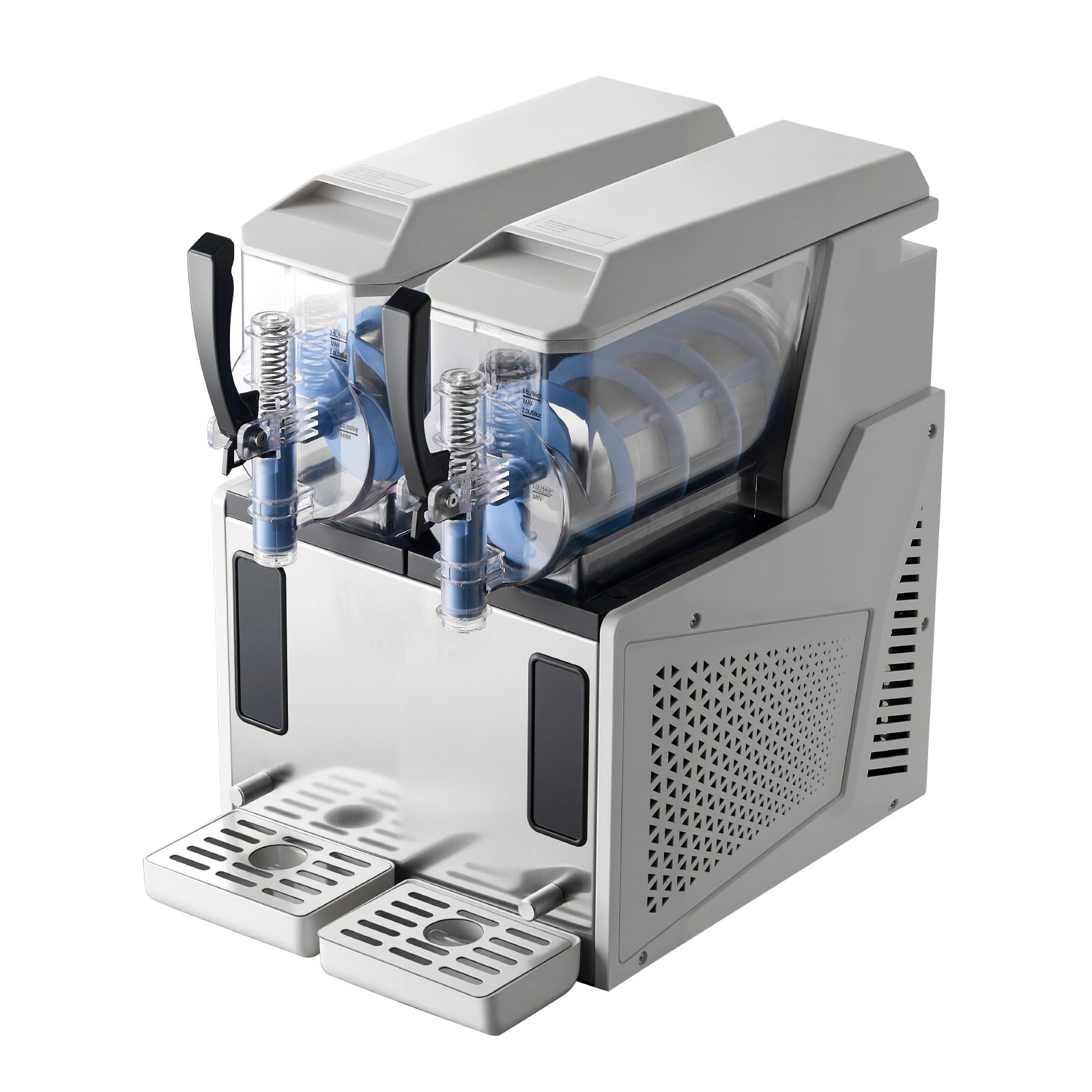Uimoso Dual-Tank Frozen Drink Slushy Machine 3Lx2 Slush Cold Beverage Maker Home