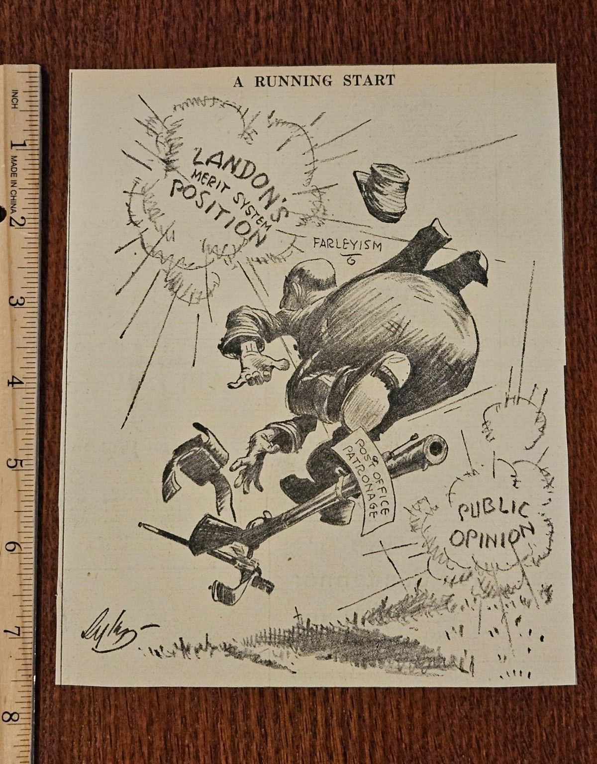 A RUNNING START Landons merit system position from 1936 Philadelphia Newspaper