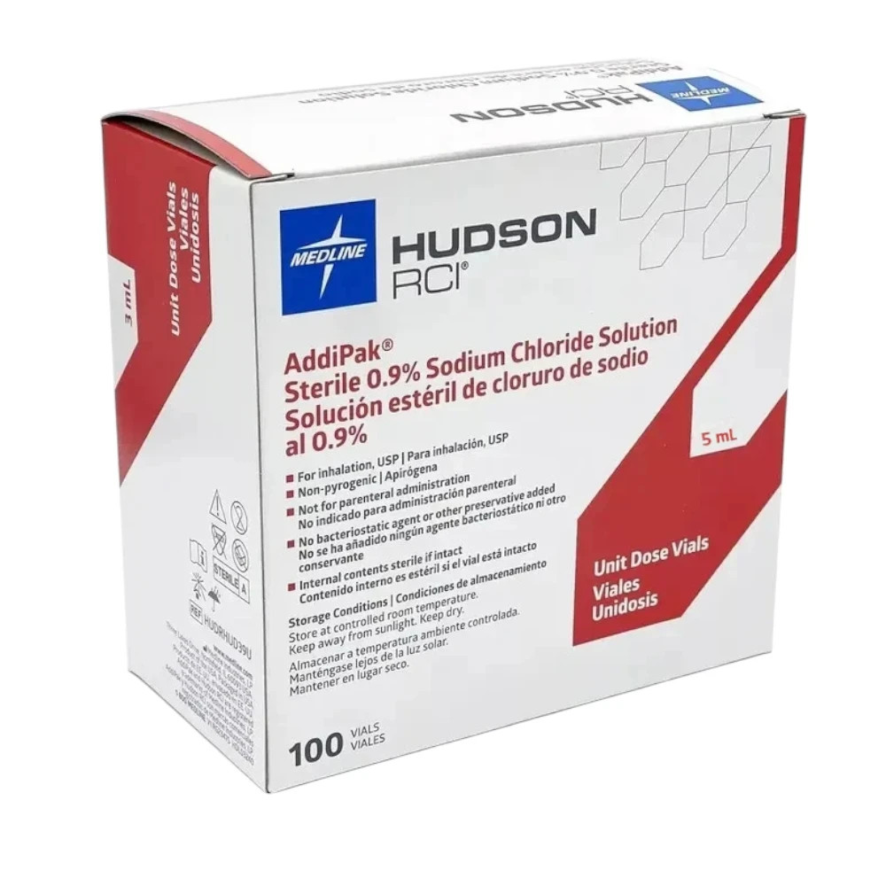 Addipak Sterile Saline Solution by Hudson 0.9% 5ML (Box Of 100)