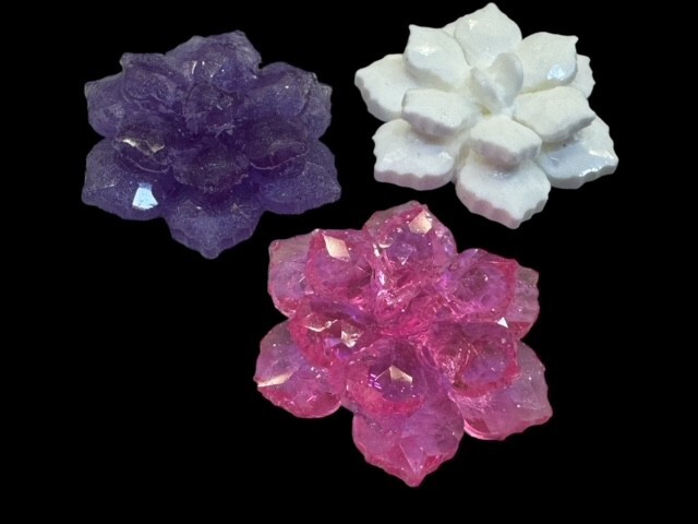 Silicone Faceted Flower Mold For Resin