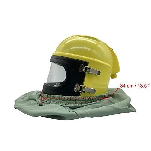 Safety Sandblast Helmet Sandblaster Sandblasting Hood Protector Gear+25PCS Lens