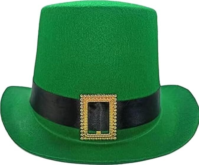 Green Permafoam Leprechaun Hat with Buckle St. Patricks Day Halloween
