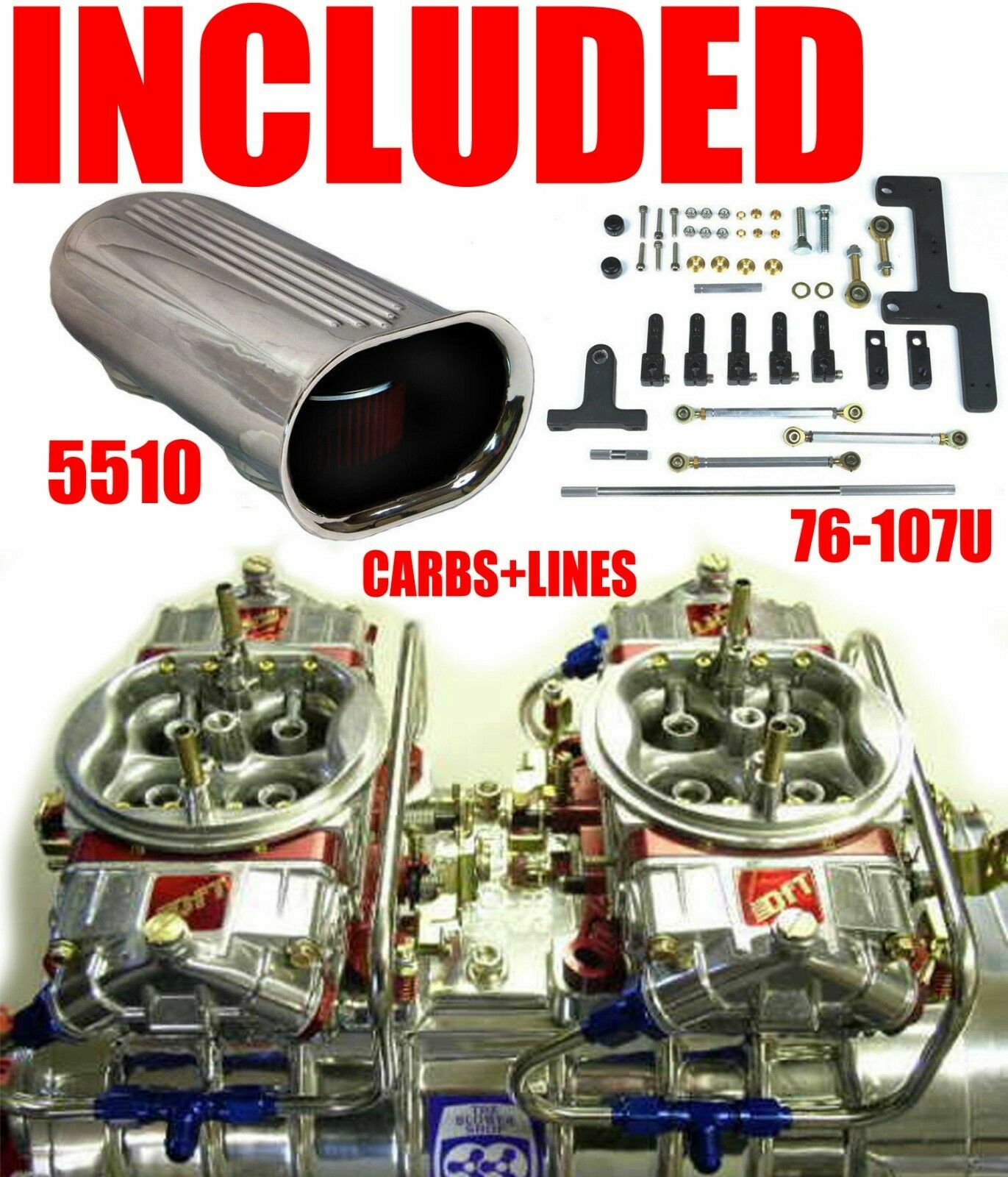 372 C.I. SMALL BLOCK CHEVY BLOWER SUPERCHARGER MOTOR COMPLETE NEW