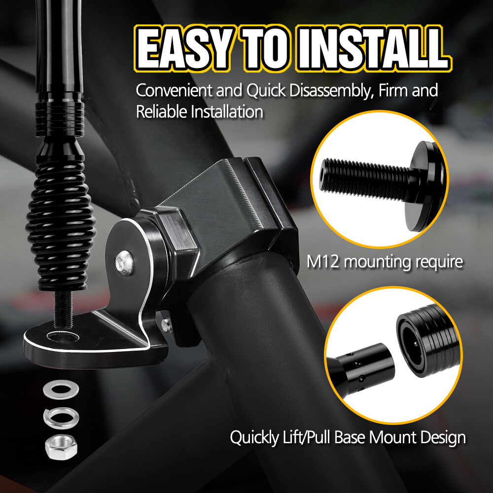 RGB LED Whip Light Spring Mounting Bracket Antenna for HID UTV ATV Polairs RZR