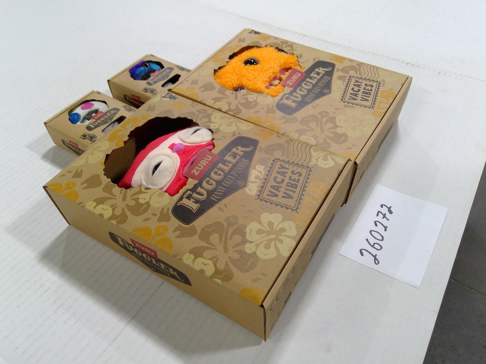 ZURU Fuggler Vacay Vibes Baby Fuggler Plush Toy Small Mini Multicolor Lot 4