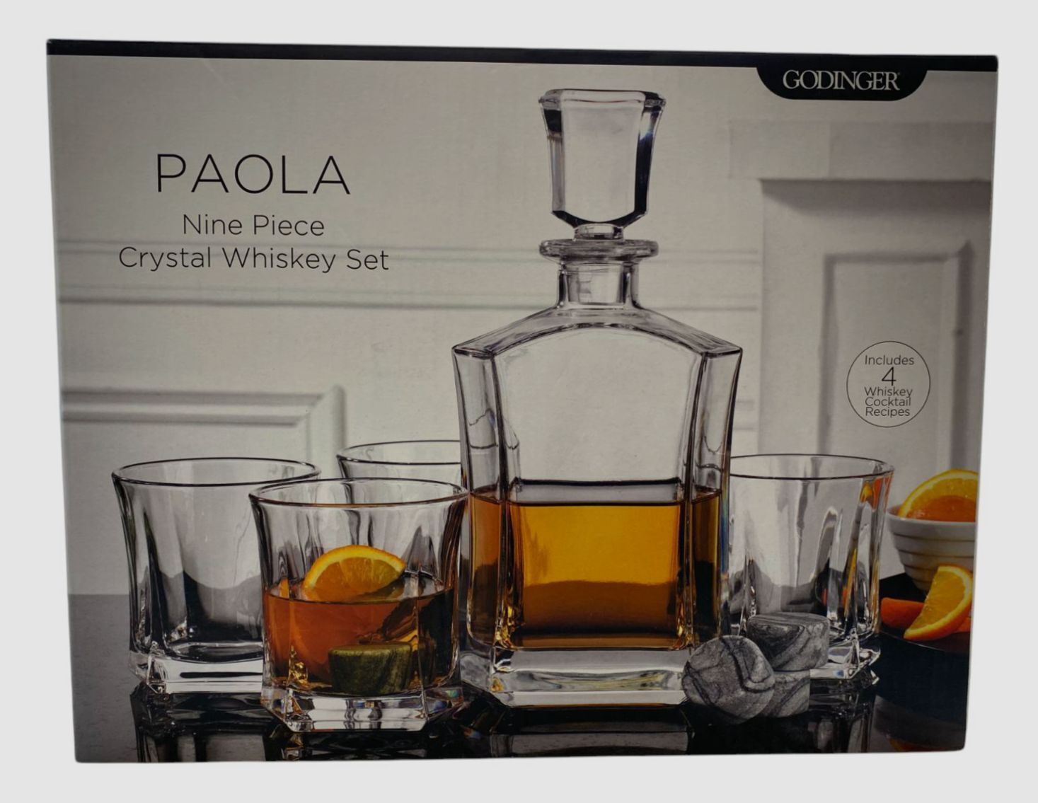Godinger Clear Paola 5-Piece Whiskey Set
