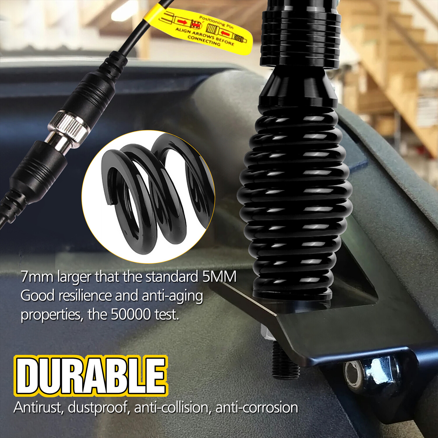 RGB LED Whip Light UTV Spring Mounting Bracket Antenna For Can-Am X3 Polaris RZR