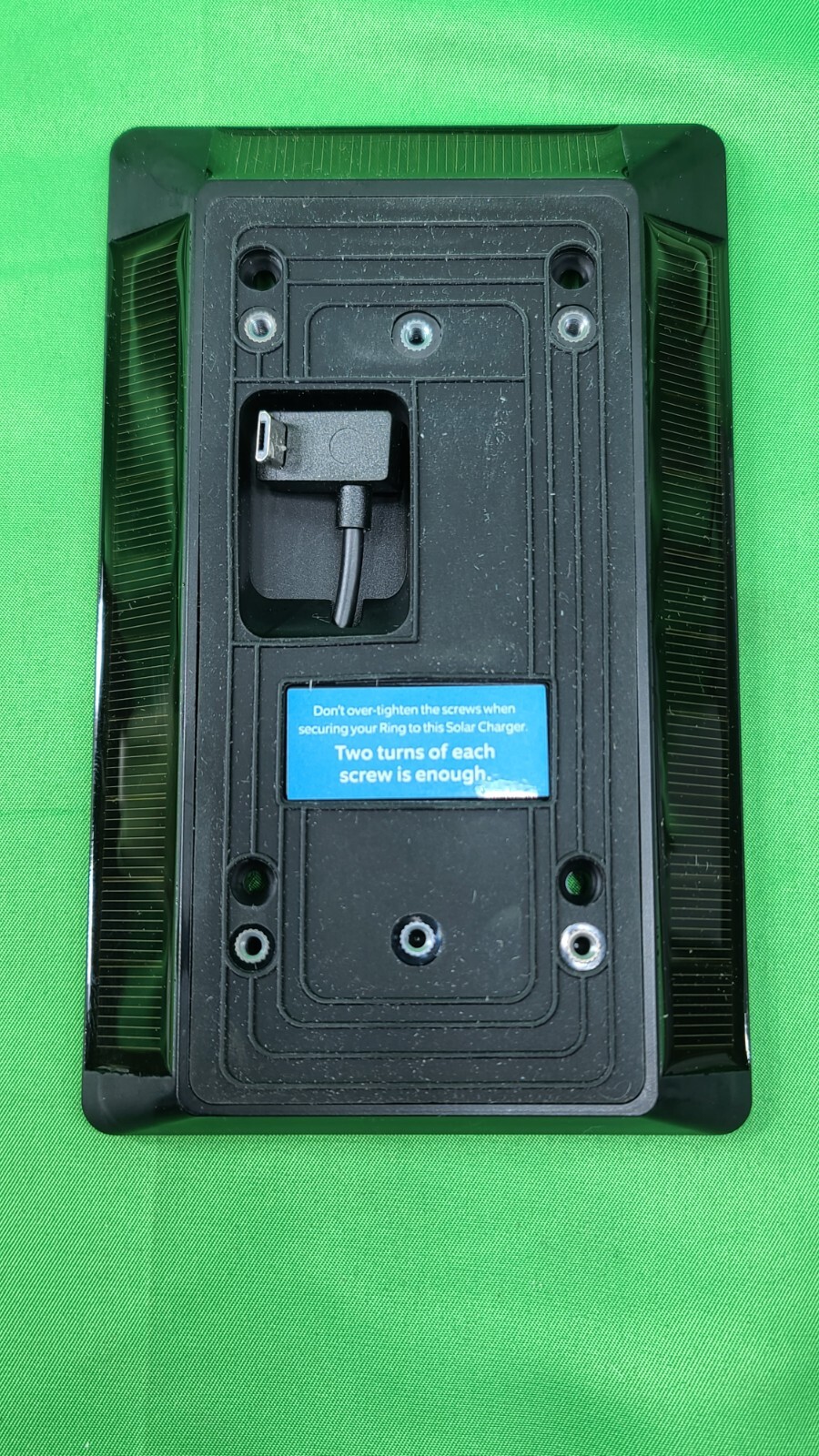 Ring 5AT3S7 Black Solar Charger Ring Battery Video Doorbell Micro USB