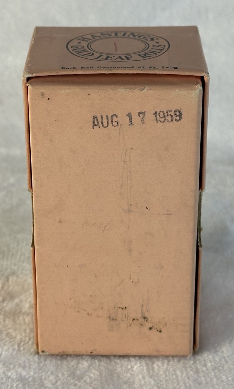 RARE NOS Vintage 1959 Hastings & Co. 23K Gold Leaf 1” Rolls w/ Original Box USA