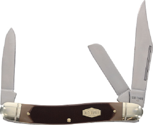 Schrade Knives 858OT Old Timer Brown Handle Lumberjack Stockman * PLEASE READ *