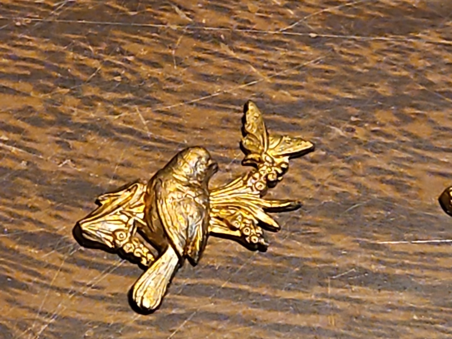 Lot Of 10 Birds On Branch France Vintage 60s Brass Stampings Findings Jewelry