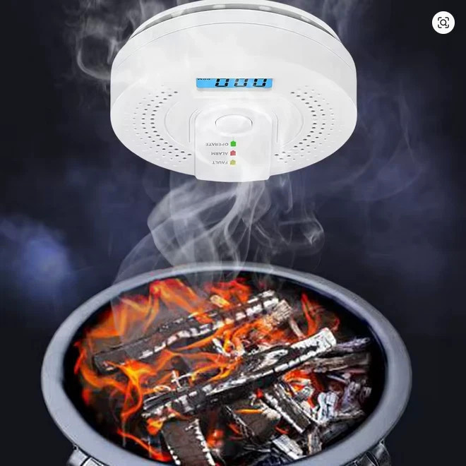 Carbon Monoxide Detector Warning Safety Alarm Sensor LED Digital Battery Powered