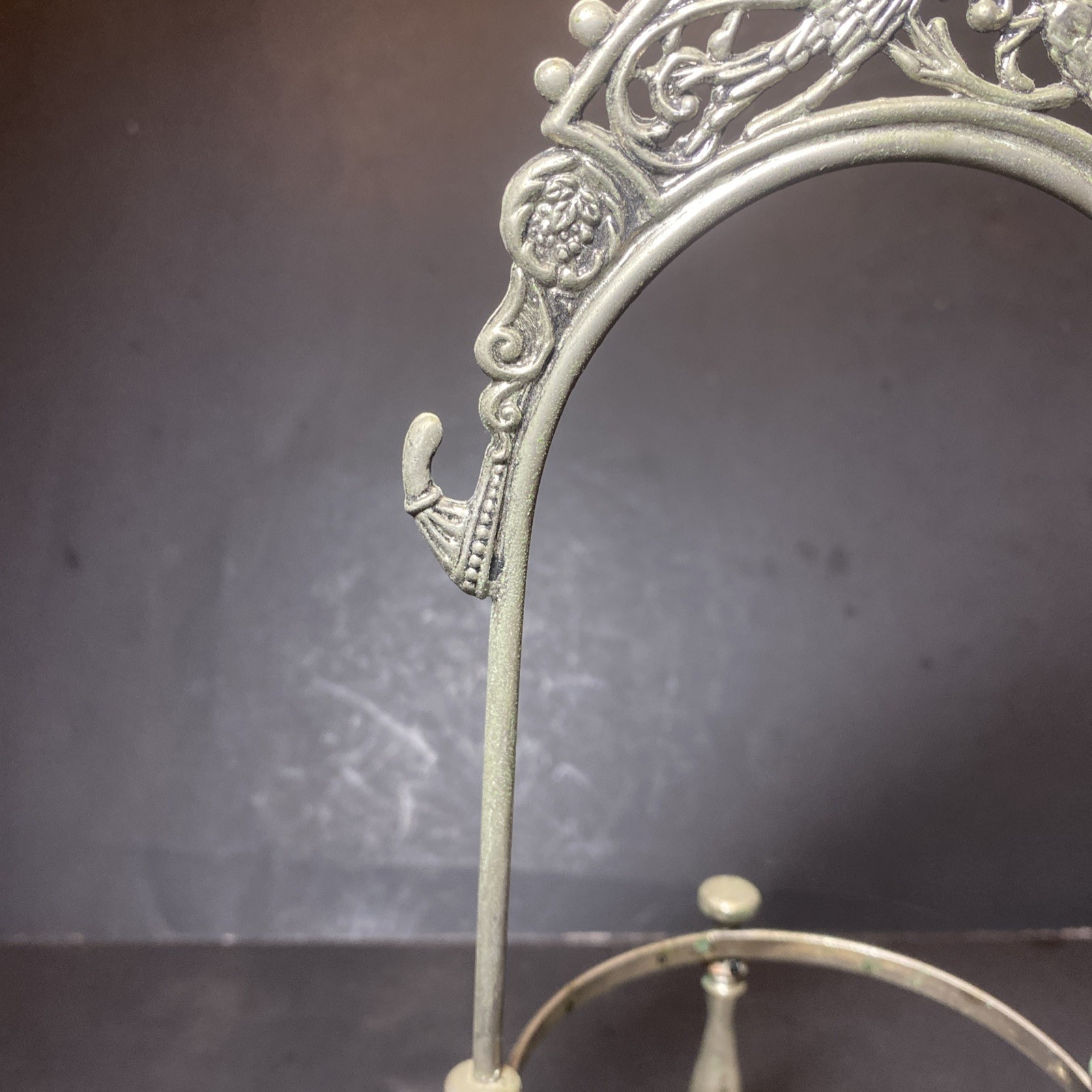 Antique Victorian Silverplated Bird & Floral Motif Frame. Taxidermy Stand Idea.