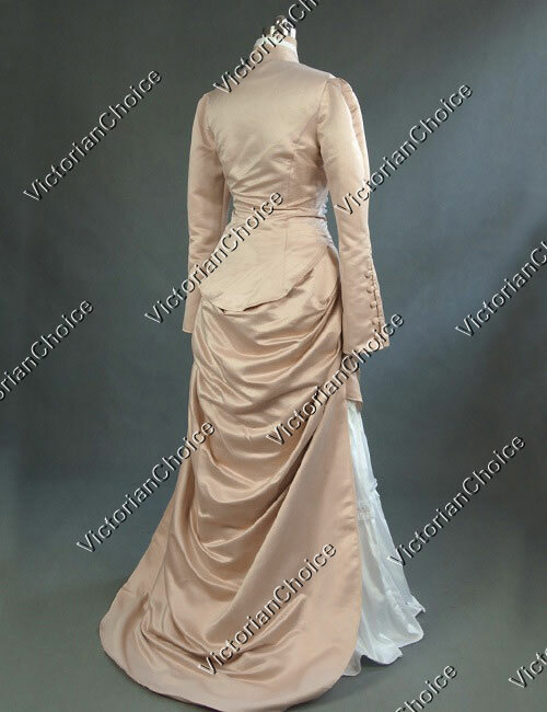 Victorian Edwardian Bustle Vintage Wedding Dress Bridal Gown Riding Habit 139