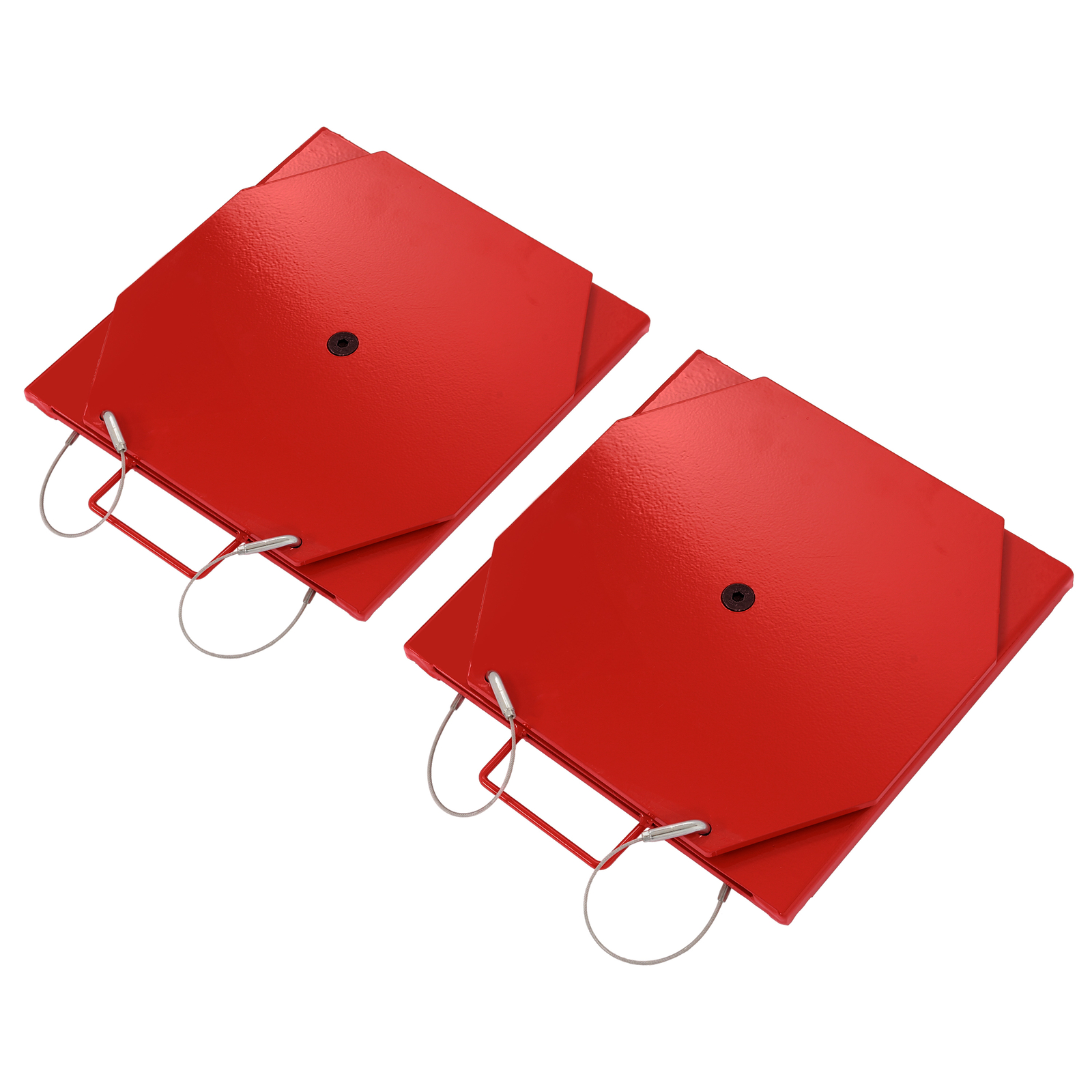 Red Steel Alignment Turn Plate Table For Passenger Car Truck 9000lb Capacity Set