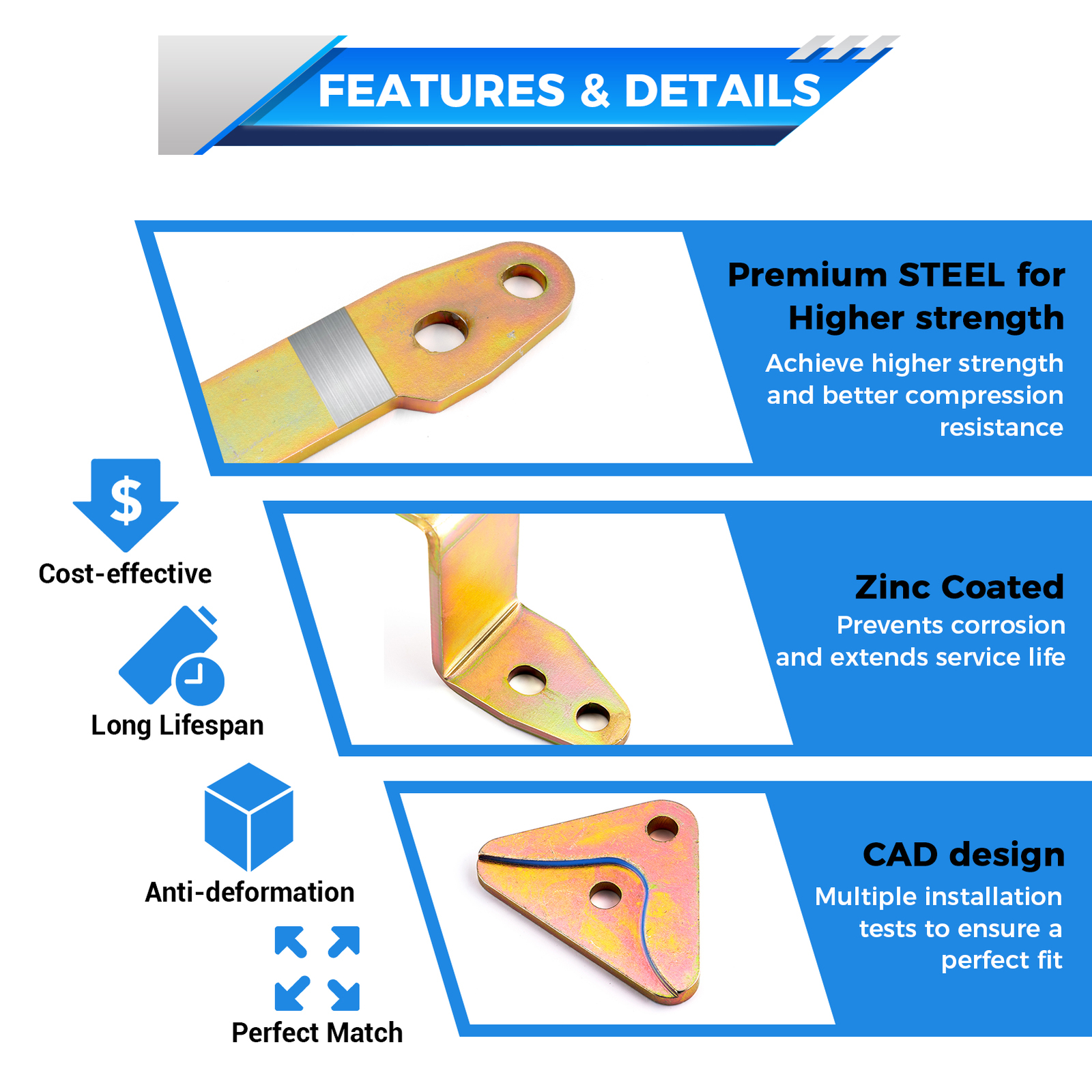 For SUZUKI KING QUAD 500 750 AXi Heavy 2" Lift Kits Front & Rear Steel Brackets