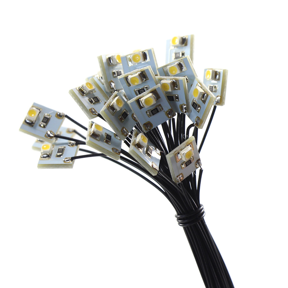 DD00WM 20pcs Pre-wired Warm White SMD 3528 LED Lamp Light Set 12V