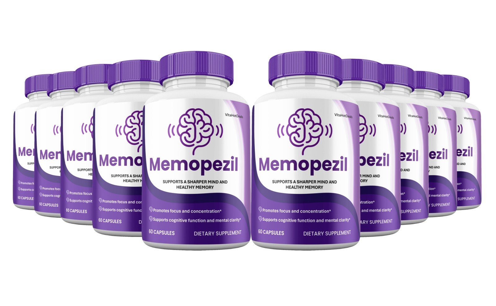 Memopezil Capsules, Max Strength, Memo Pezil for Clarity and Health (10 Pack)