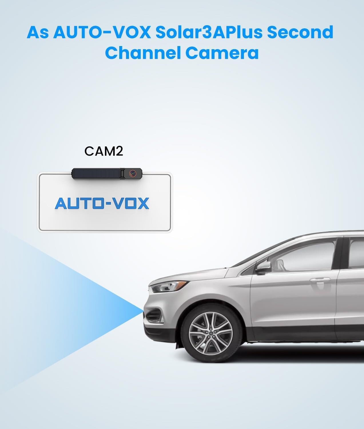 AUTO-VOX Solar Wireless Backup Camera 5" 1080P Monitor+ 1/2PCS Rear View Cameras