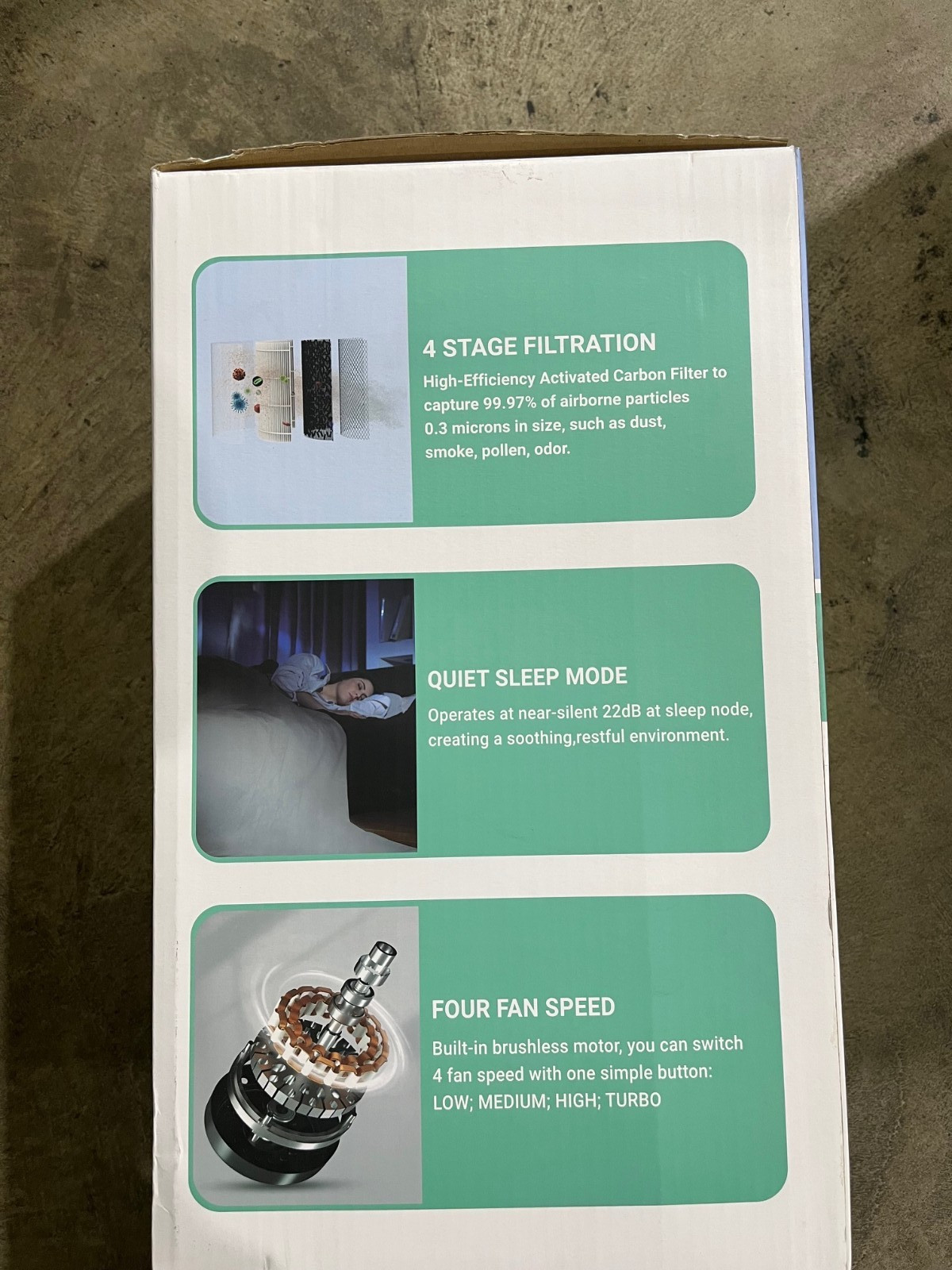 JOWSET Air Purifier for Up to 3000 Sqft, H13 True HEPA Filter 24dB Sleep Mode