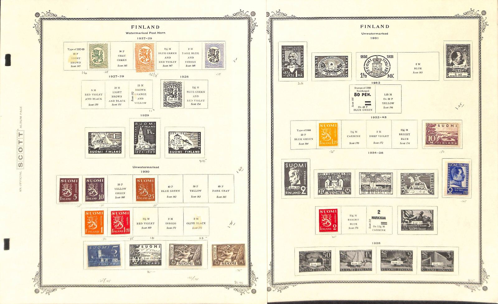 Finland Stamp Collection on 60 Scott Specialty Pages, 1856-1986 (BA)