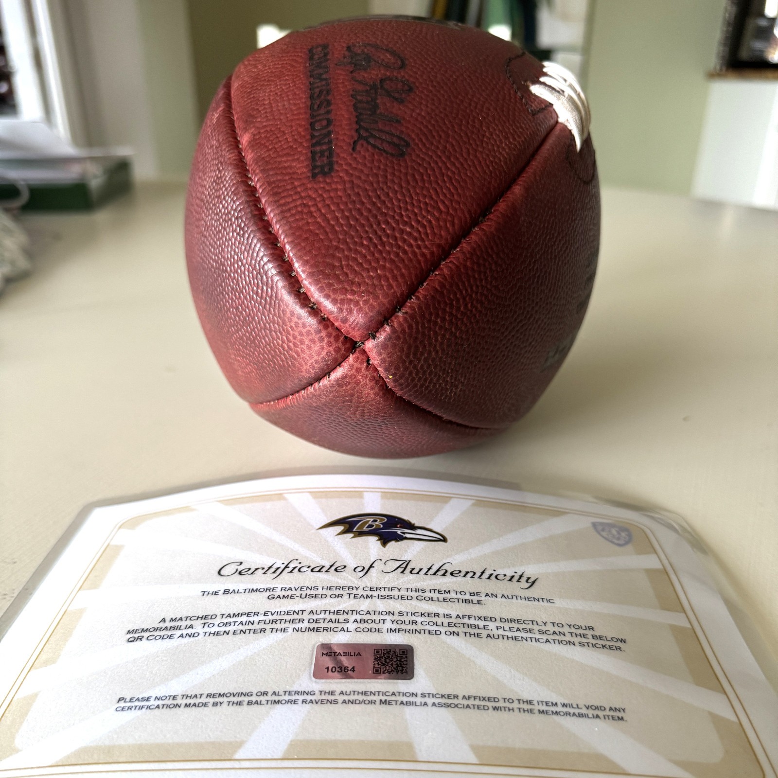 Lamar Jackson PHOTOMATCHED GAME-USED Ravens Football vs Chiefs 01/28/24 AFC game
