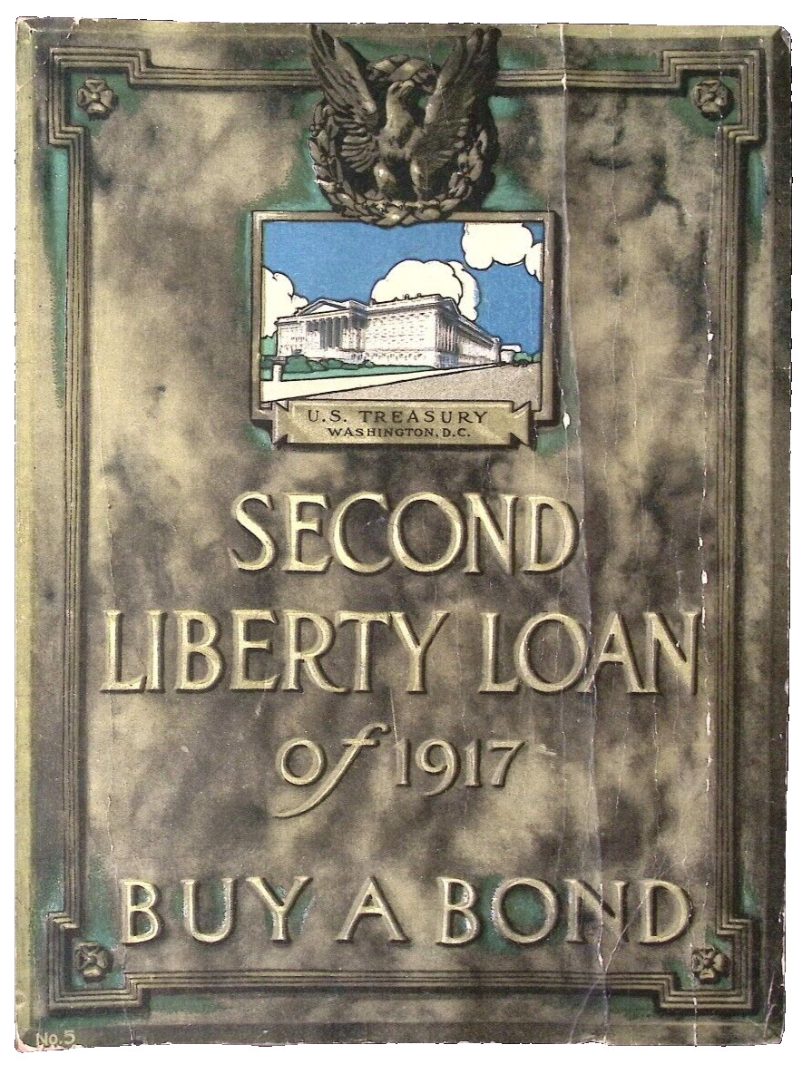 1917 WW1 Buy a Bond 2nd Second Liberty Loan Advertisement Litho Poster