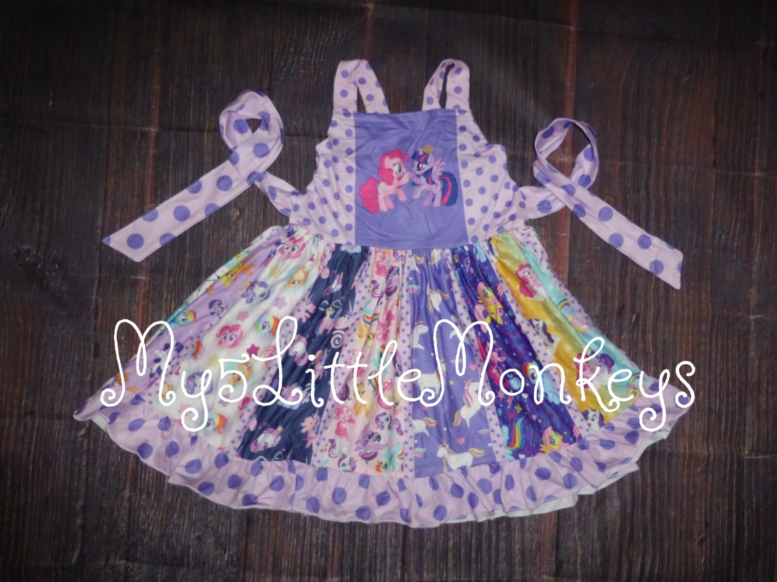 NEW Boutique My Little Pony Girls Panel Twirl Dress