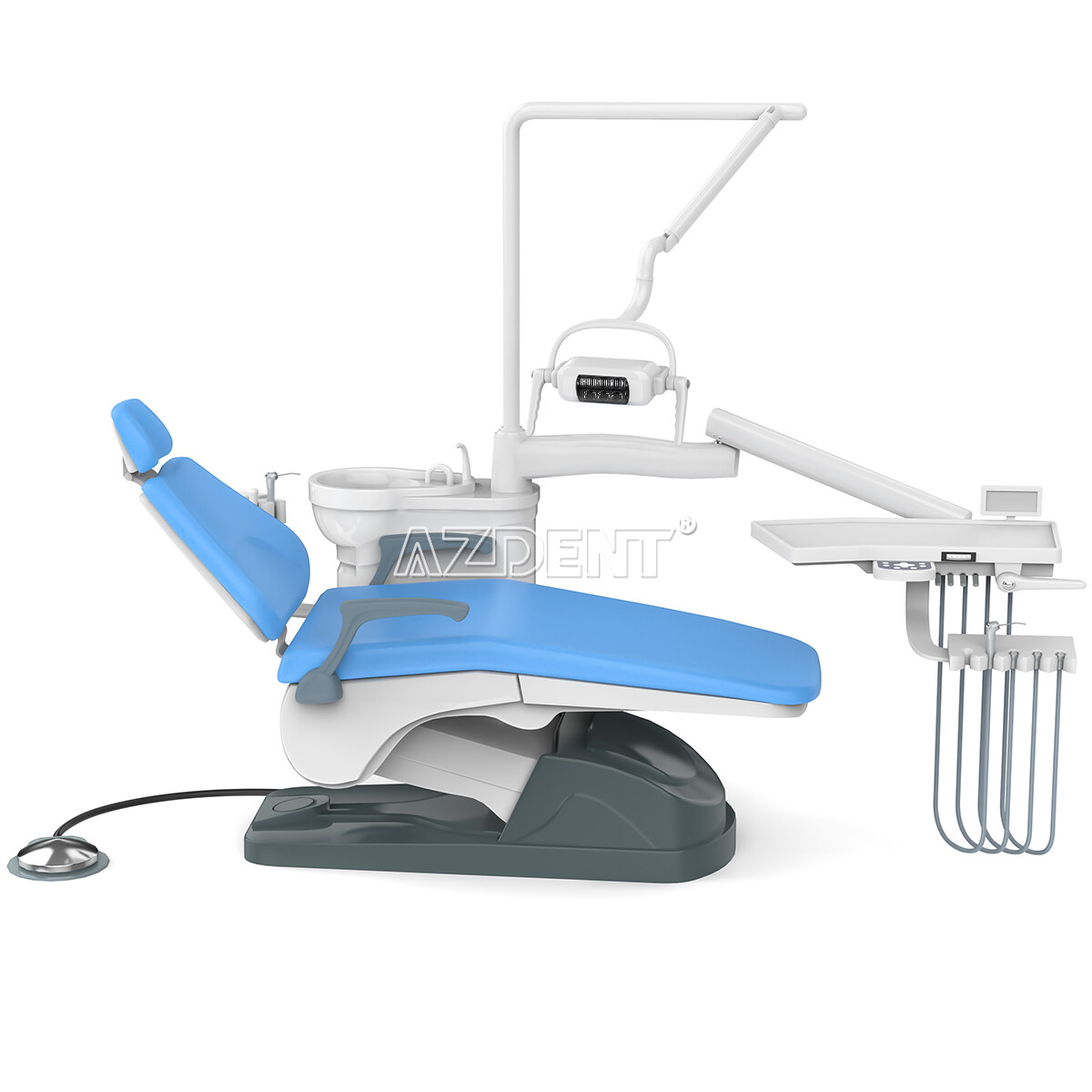Unidad de silla dental sillon Motor DC Cuero duro PU/Kit de pieza de mano FDA