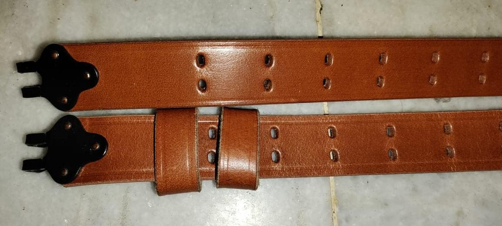 Leather Sling WWII M1 Garand Leather Rifle Sling (Leather & Steel Hardware)