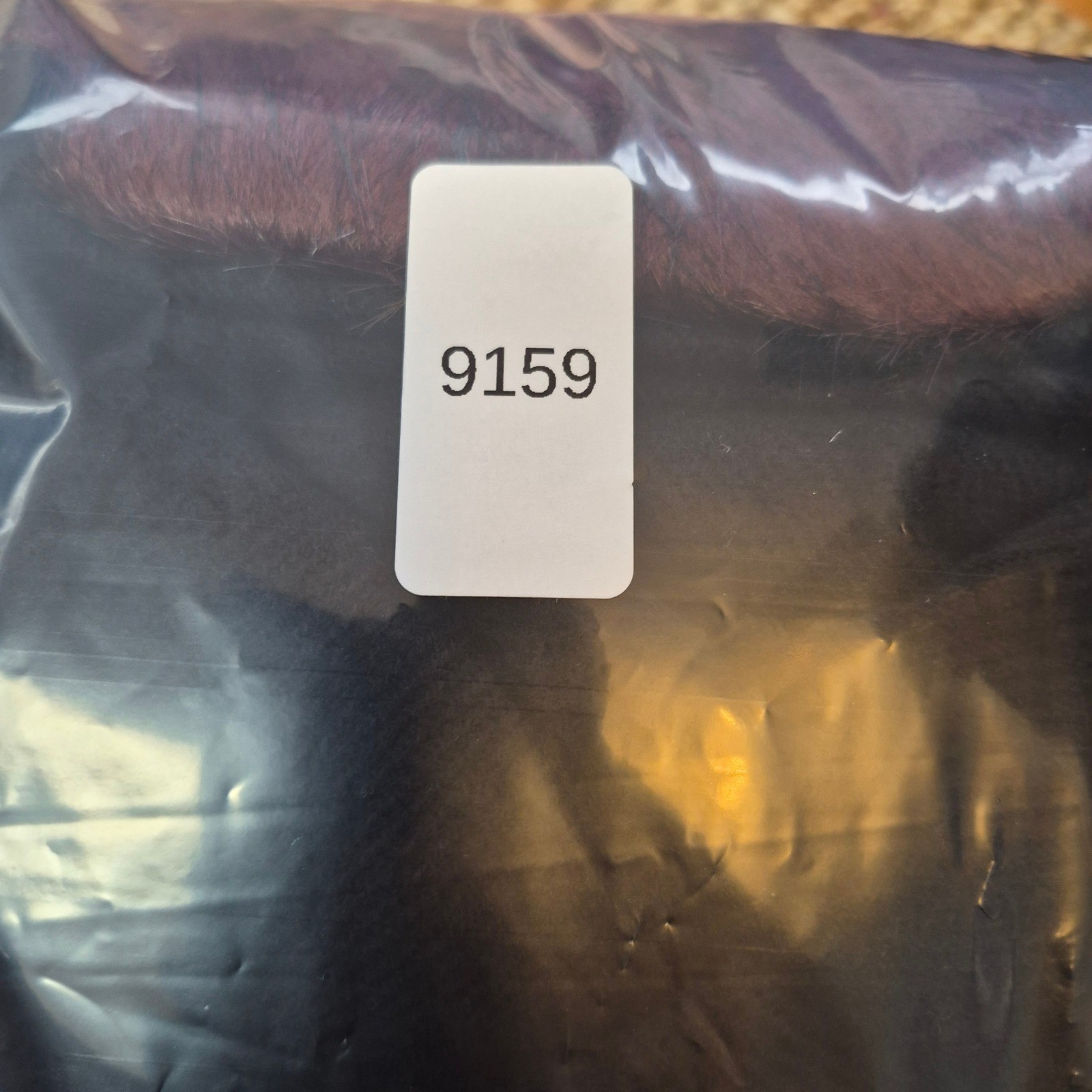 Jessica McClintock Faux Fur Trimmed Shawl Wrap Scarf Black Red Fringe One Size