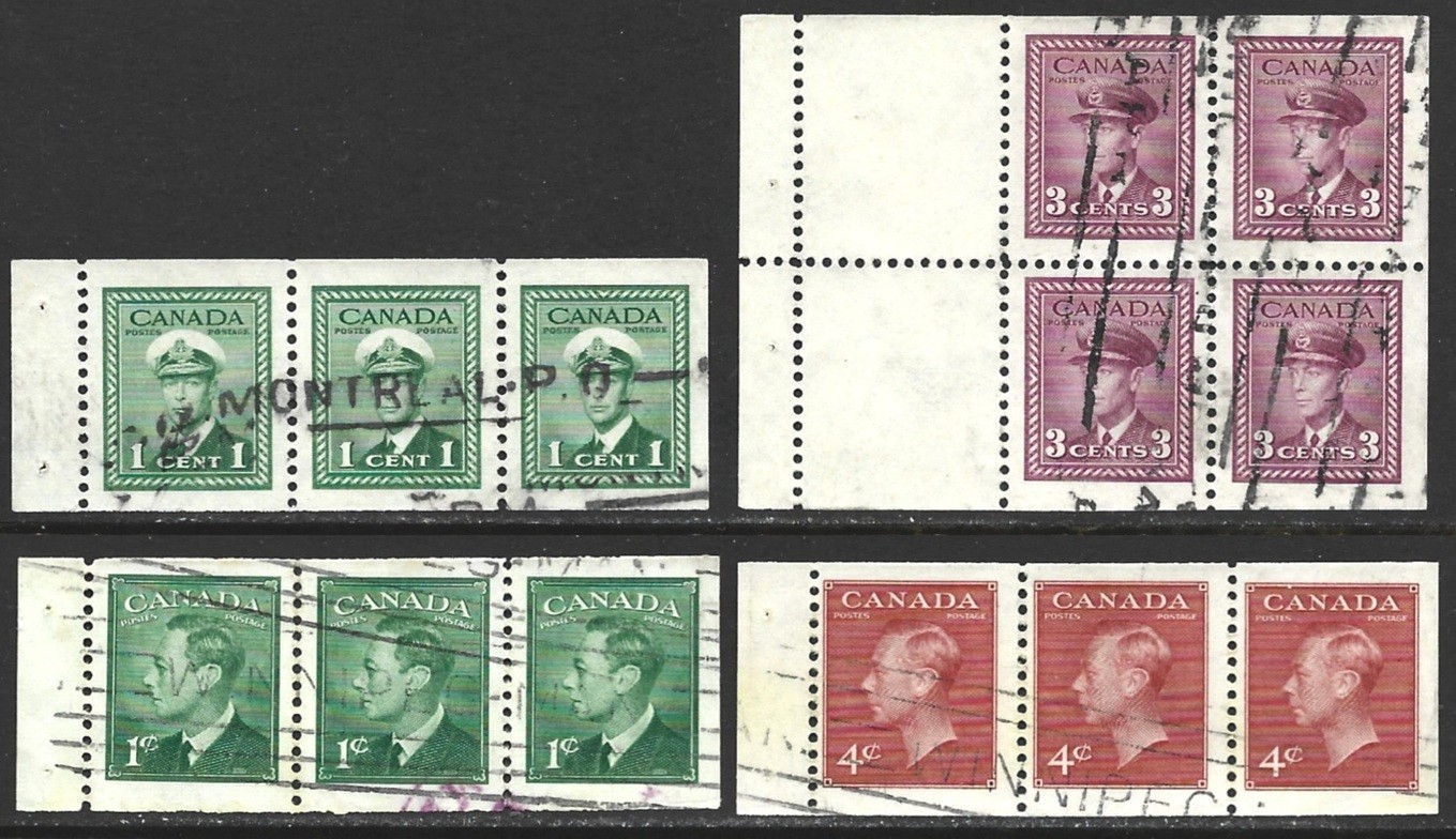 Canada 1943 and Up Booklet Panes Nice Group F/VF Used CV $34.50
