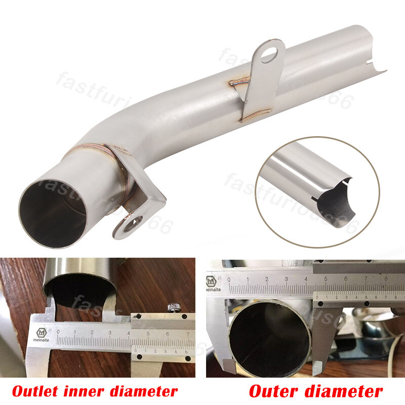 For Suzuki GSXR600 GSX-R750 2011-2023 Exhaust Mid Connect Link Pipe Tube Steel