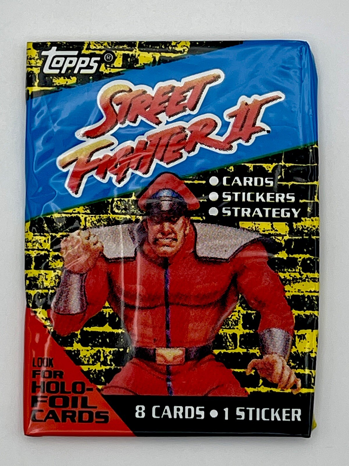1993 Street Fighter 2 Capcom Topps Trading Card 1 Sealed Pack. Vintage Authentic