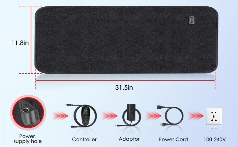 Red Light Therapy Pad LED Full Body Mat Fits Relieving Back Muscle Pain Infrared