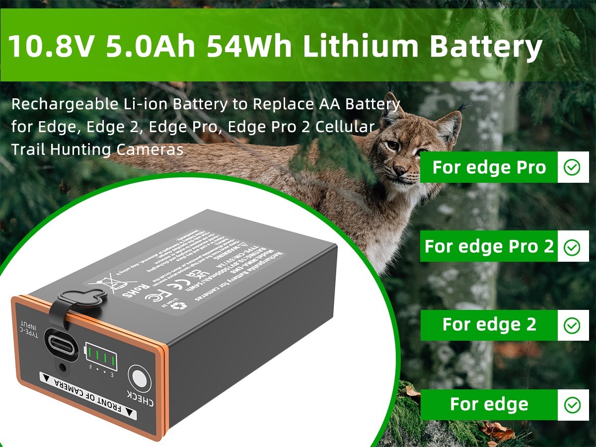 4 Packs Moultrie Power Mag MMA-EM8 5000Ah Battery For Edge Cellular Trai Camera