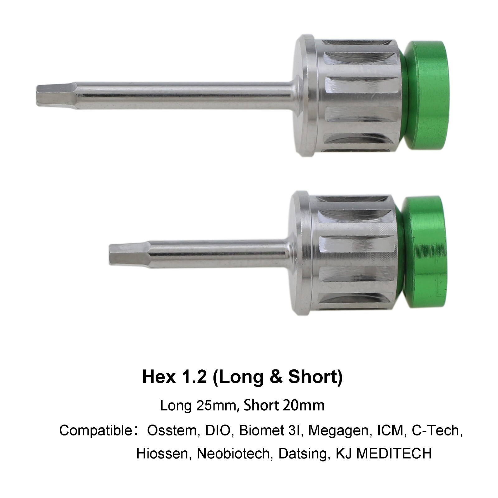 Implant Driver Hex 1.2mm Screwdriver Torque Wrench Adapter Megagen 3I HIOSSEN