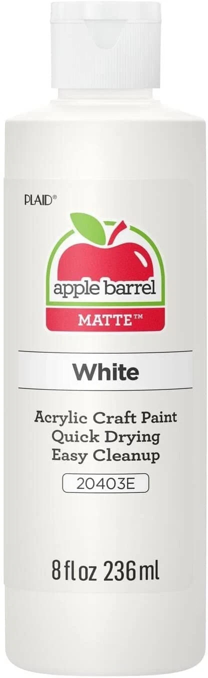Apple Barrel Acrylic Paint in Assorted Colors (8 Ounce) - 20403 White