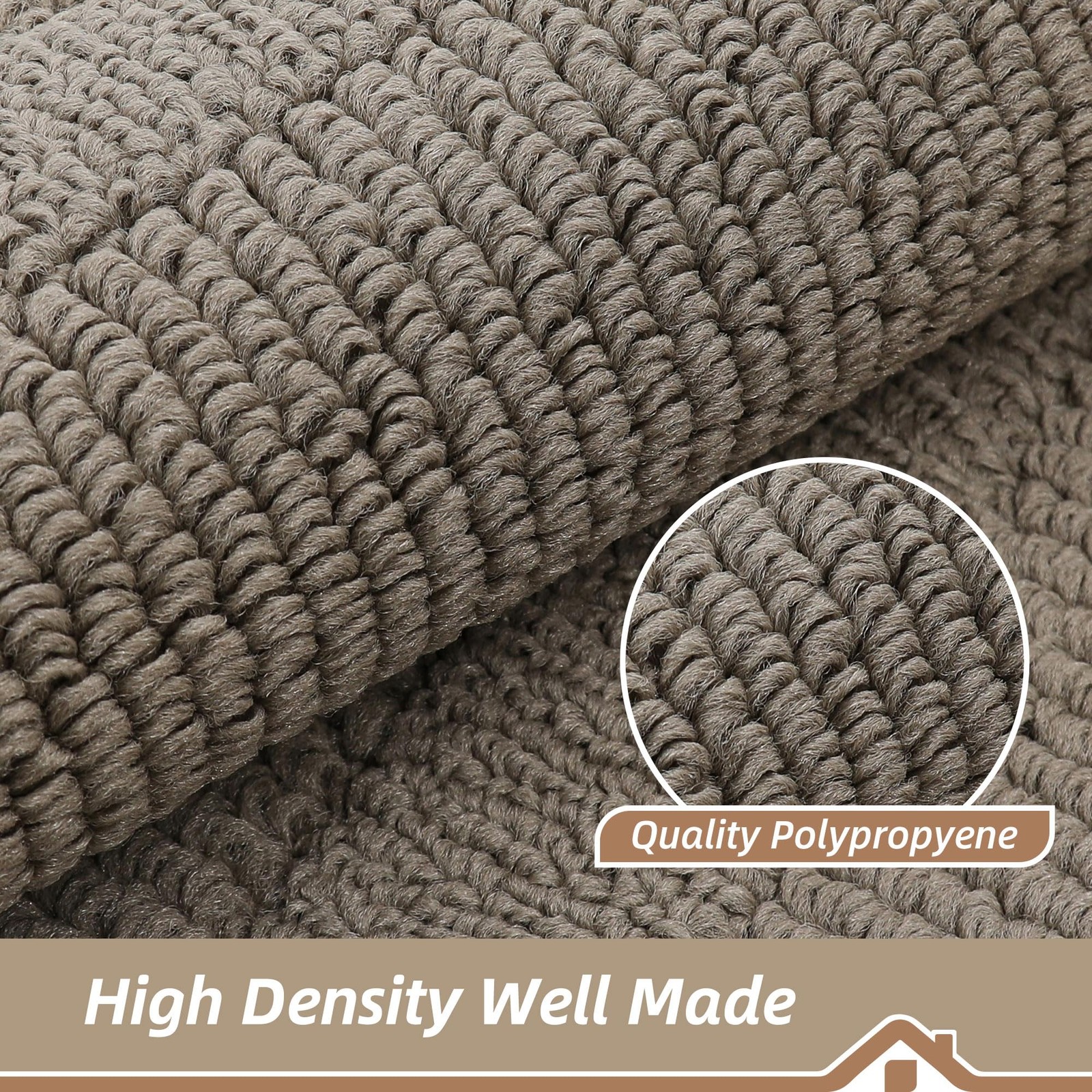 BEQHAUSE 30x18 Inch Kitchen Rug Mat Durable 18"X30" + 18"X30", Taupe