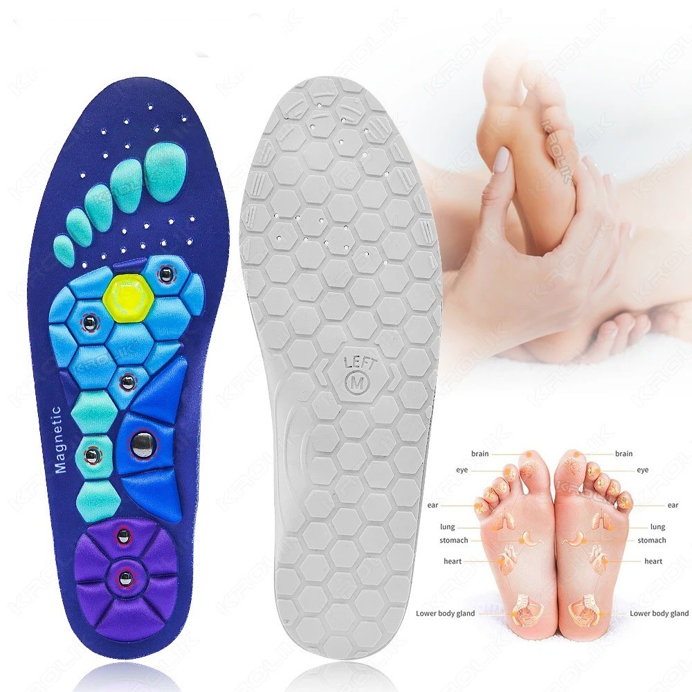 Akusoli Magnetic Acupressure shoe insoles, High Arch Support