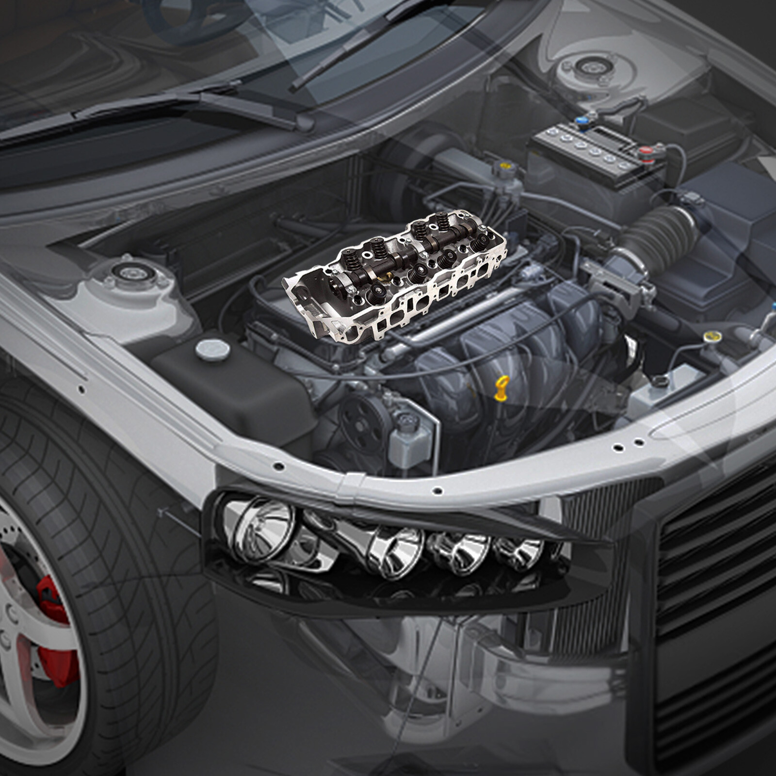 VEVOR Complete Cylinder Head Fit For 85-95 Toyota 4Runner Pickup Celica 2.4L 22R