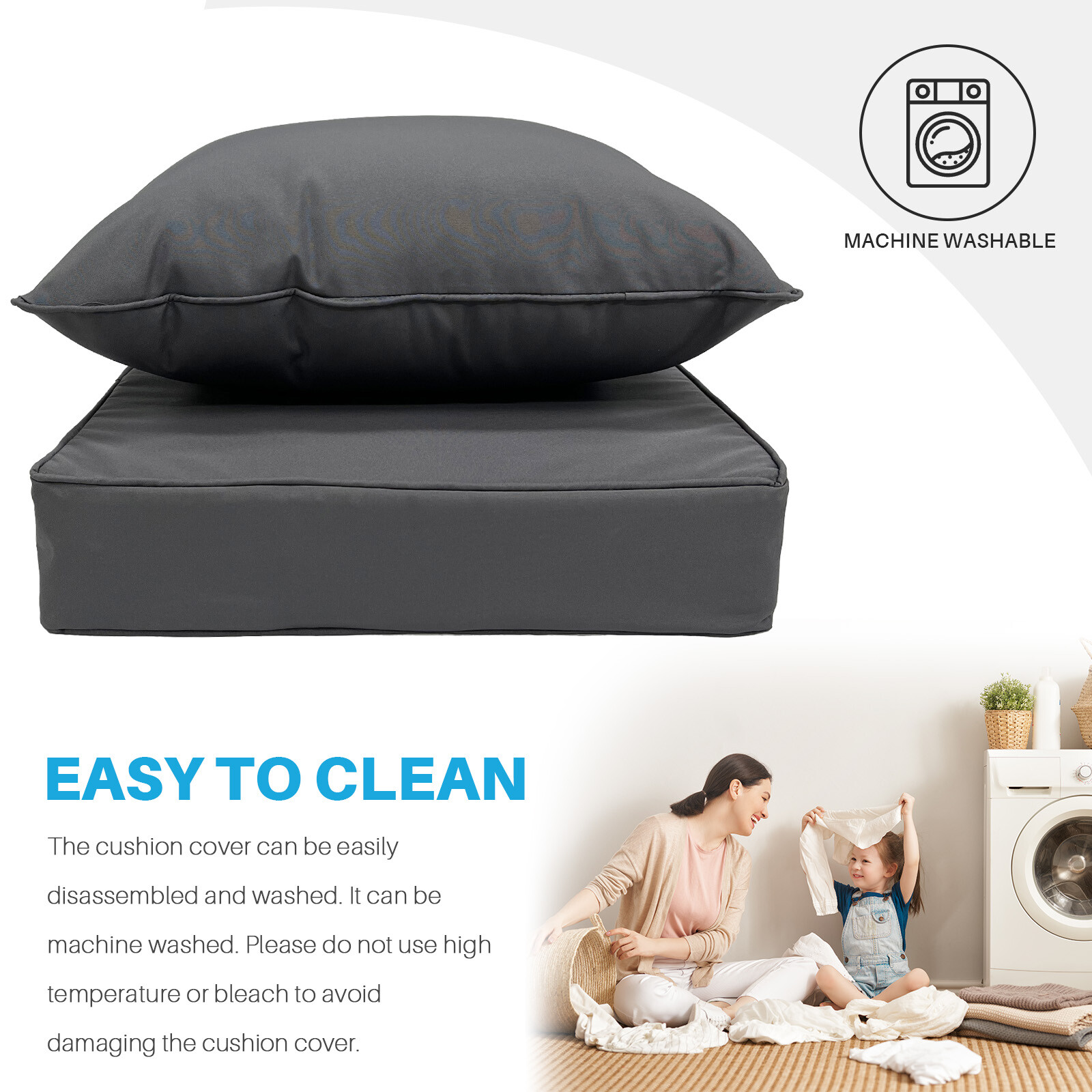 Outdoor Seating Cushion Set 22x22 inch Patio Cushions