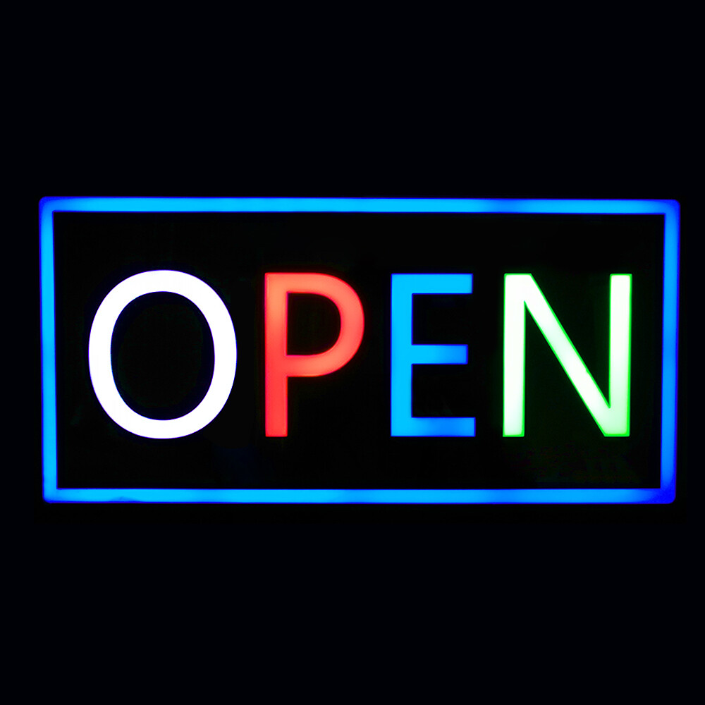 Ultra Bright LED Neon Open Sign for Business Store Animated Motion Light