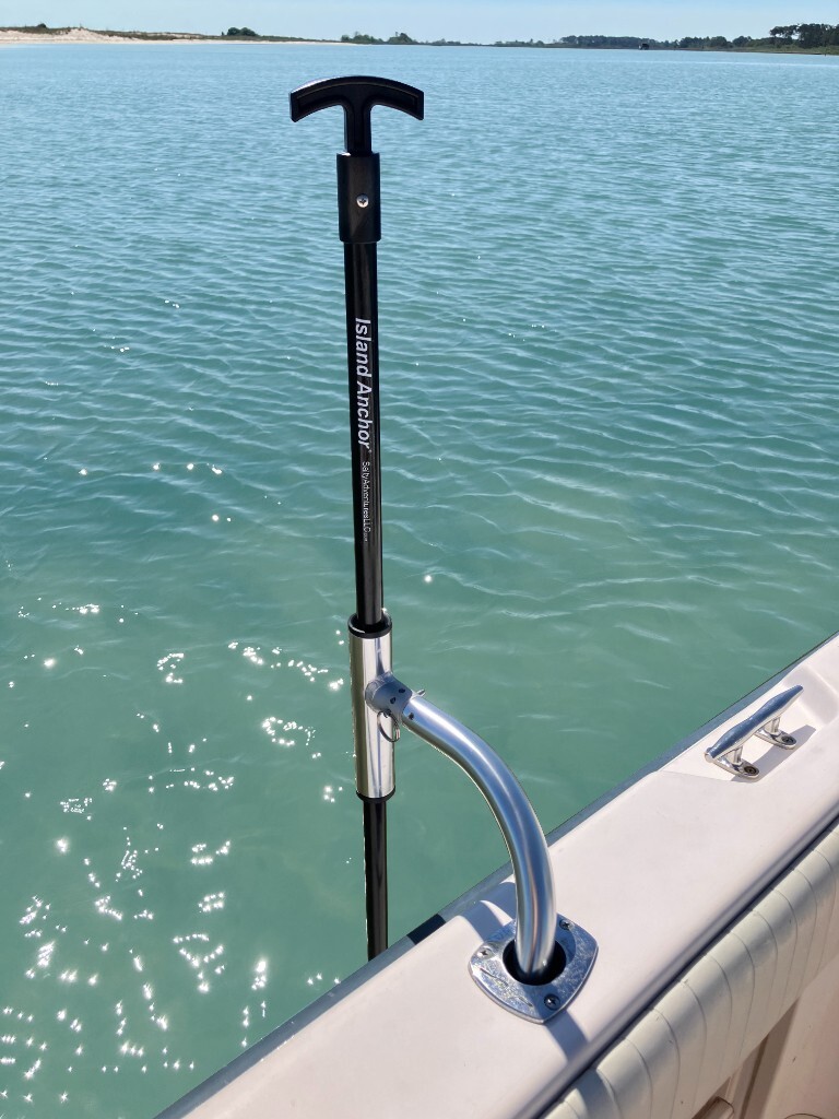 Island Anchor Shallow Water Anchor Pole Holder - Fits In Rod Holder - Uni-Fit