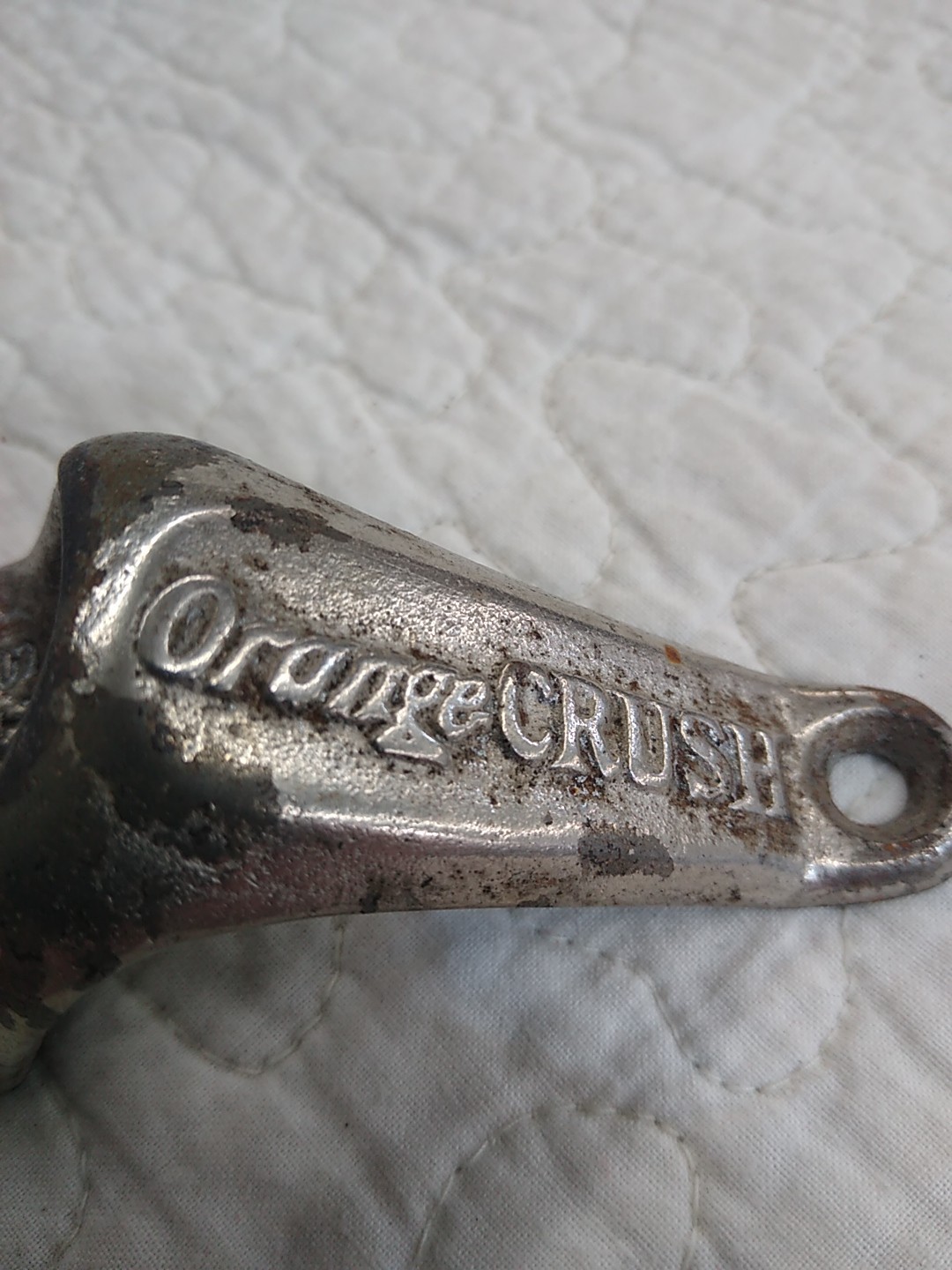 Vintage 1925 Orange Crush Wall Mount Bottle Opener - Starr - Brown Mfg. Co. 
